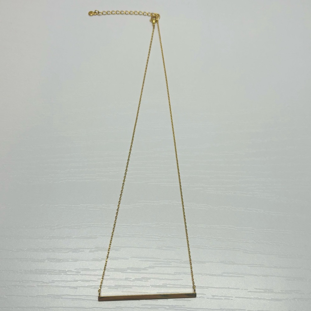 16” Gold Filled Bar Necklace - Picture 2 of 3